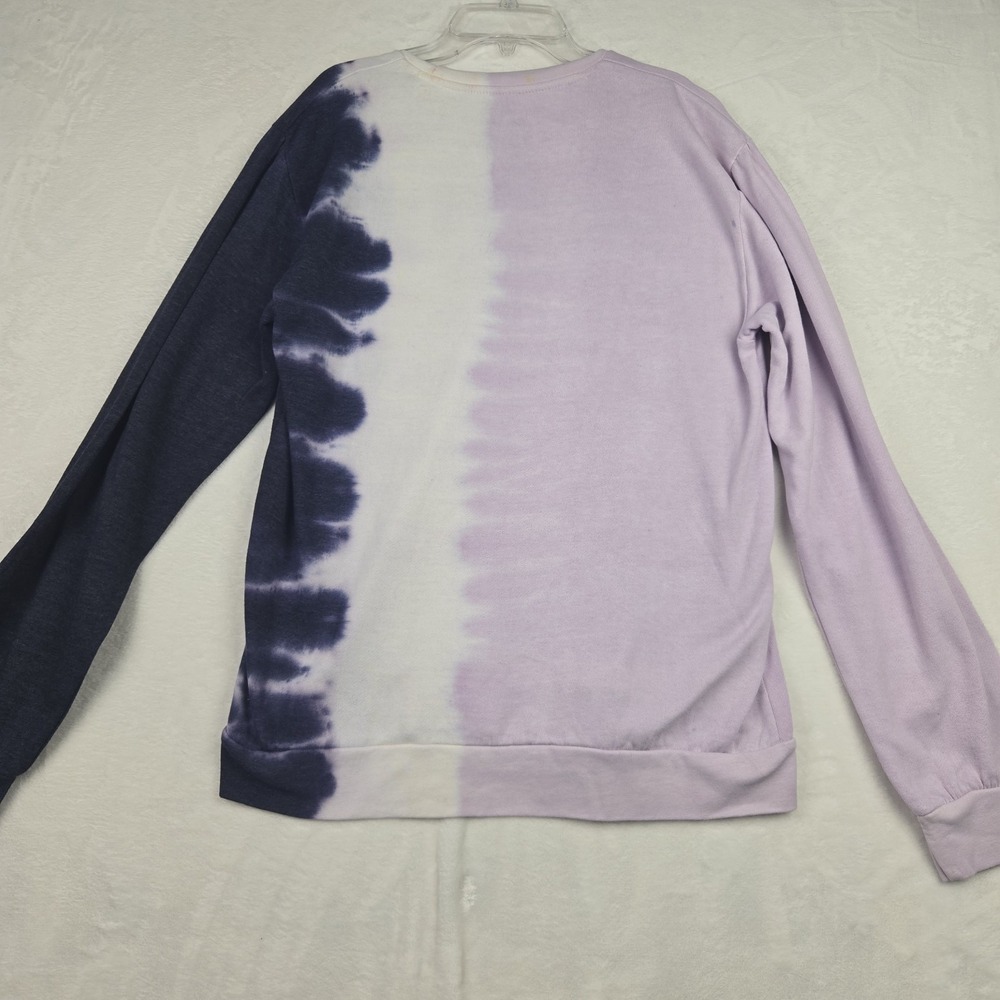 NWOT‎ Nirvana Womens Purple White Tie Dye Sweatshirt Size Large Smiley Face 90s - Picture 4 of 8